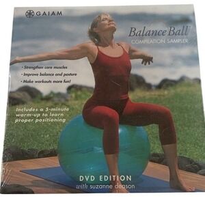 Gaiam Balance Ball Compilation Sampler DVD Suzanne Deason Yoga Pilates Core 2003